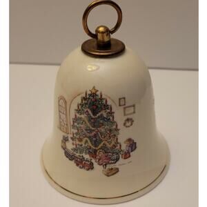Konitz Germany Porcelain Christmas Bell Music Box "Stille Nacht"